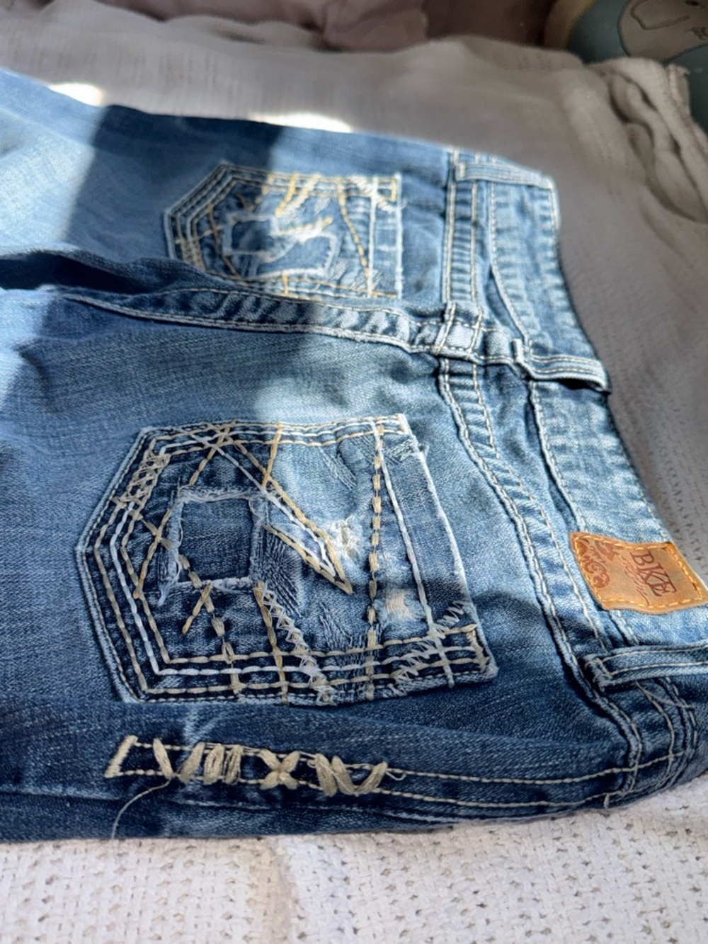 BKE Blue Denim Jeans with Branded Waist Label